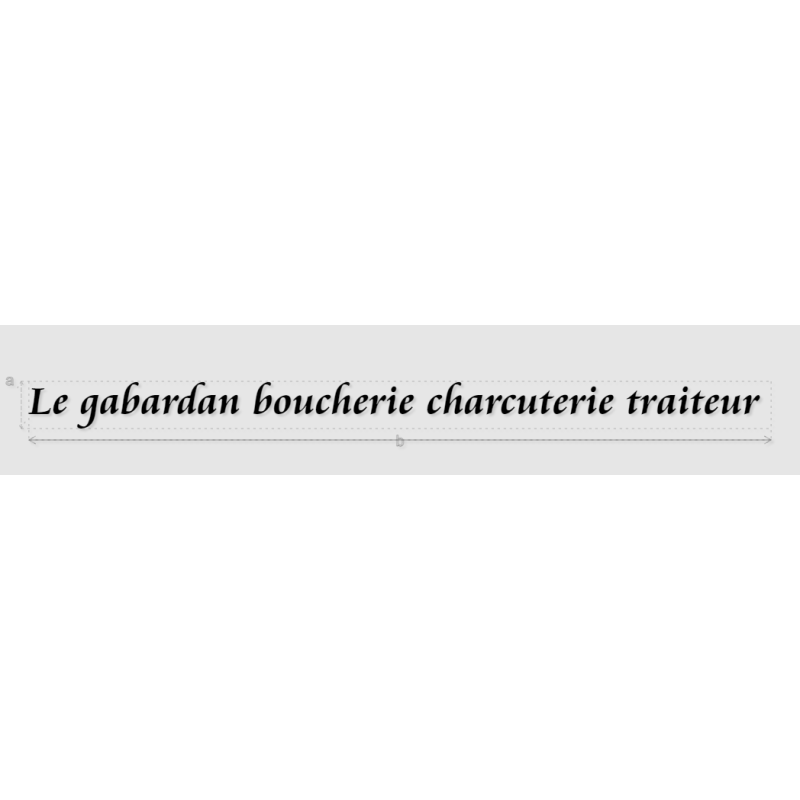 Découpe de lettres : "Le gabardan boucherie charcuterie traiteur "