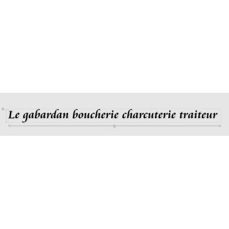 Découpe de lettres : "Le gabardan boucherie charcuterie traiteur "