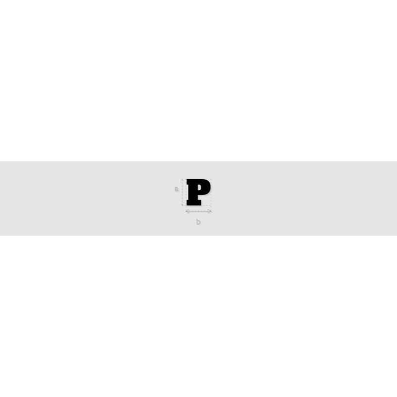 Découpe de lettres : "P"