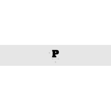 Découpe de lettres : "P"