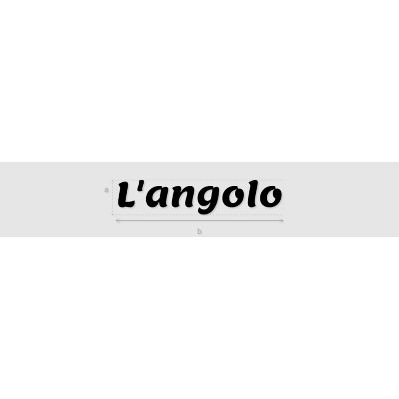 Découpe de lettres : "L'angolo"