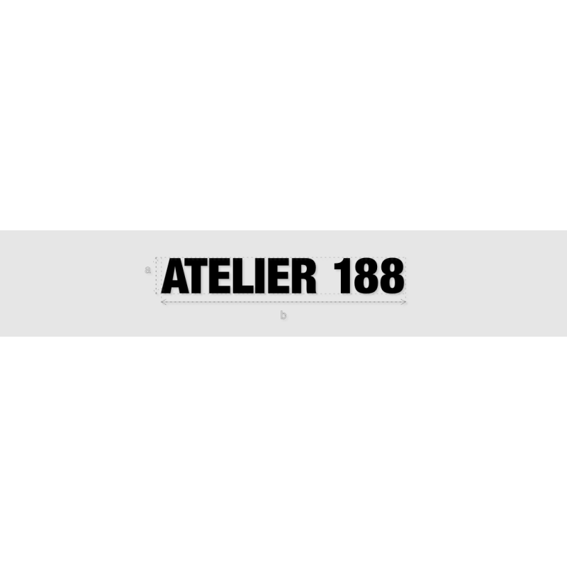 Découpe de lettres : "ATELIER 188"