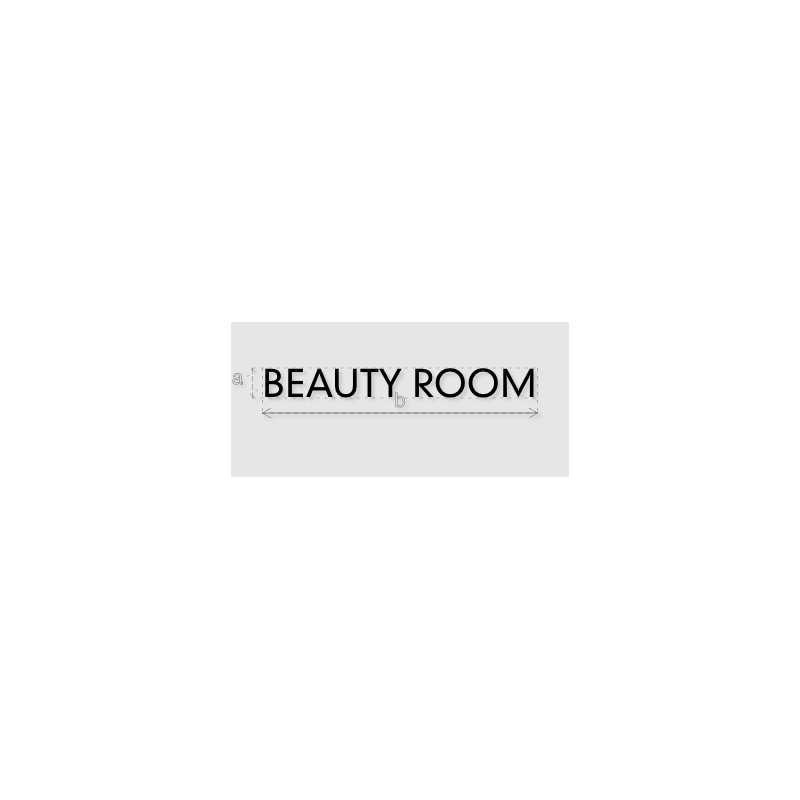 Découpe de lettres : "BEAUTY ROOM"