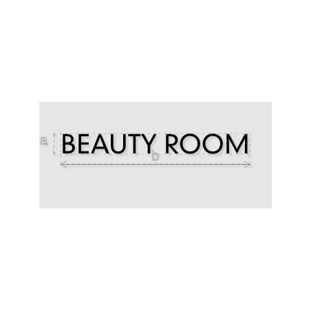 Découpe de lettres : "BEAUTY ROOM"