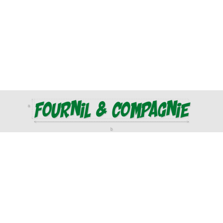 Découpe de lettres : "Fournil & Compagnie"