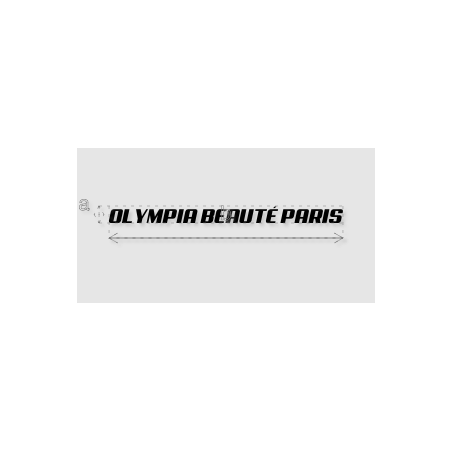Découpe de lettres : "OLYMPIA BEAUTÉ PARIS"