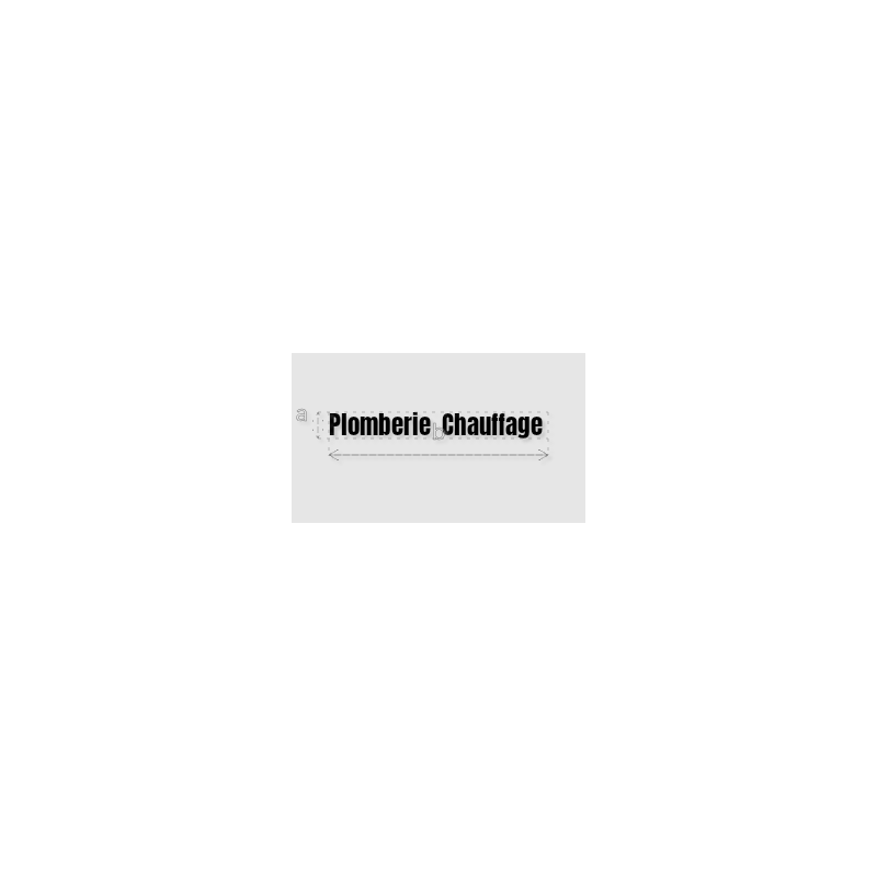 Découpe de lettres : "Plomberie  Chauffage "