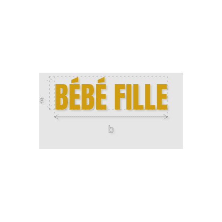 Découpe de lettres : "BÉBÉ FILLE"