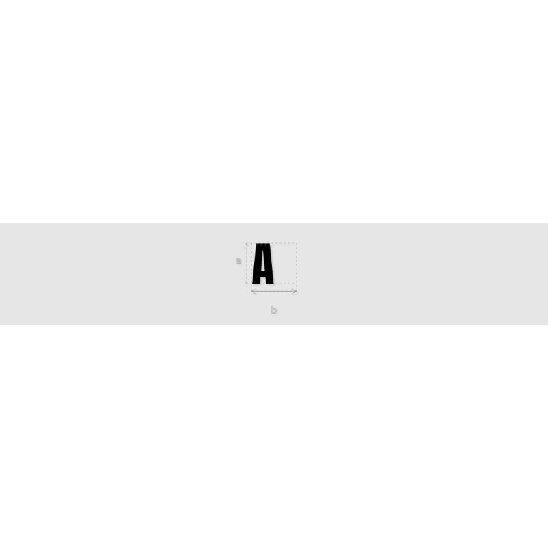 Découpe de lettres : "A  "