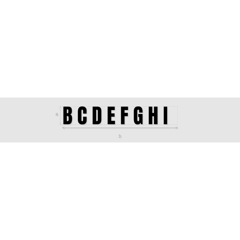 Découpe de lettres : "B C D E F G H I  "