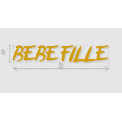 Découpe de lettres : "BÉBÉ...