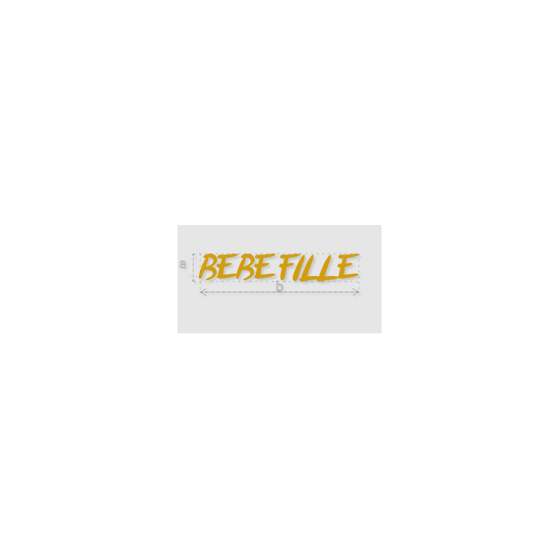 Découpe de lettres : "BÉBÉ FILLE"