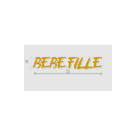 Découpe de lettres : "BÉBÉ FILLE"