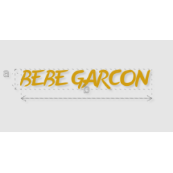 Découpe de lettres : "BÉBÉ...