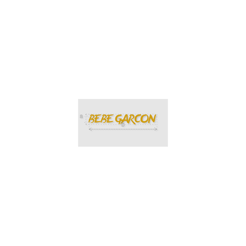 Découpe de lettres : "BÉBÉ GARÇON "