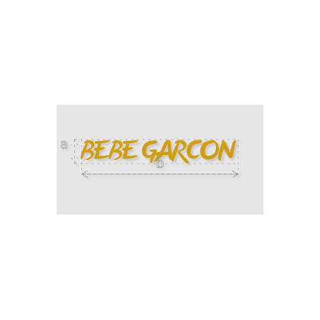 Découpe de lettres : "BÉBÉ GARÇON "