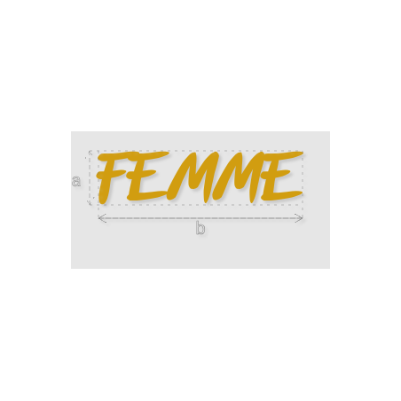 Découpe de lettres : "FEMME"