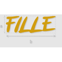 Découpe de lettres : "FILLE"