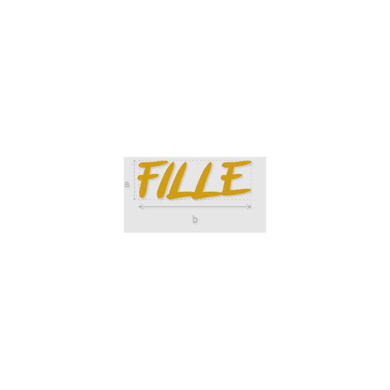 Découpe de lettres : "FILLE"