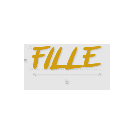 Découpe de lettres : "FILLE"