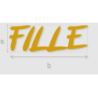 Découpe de lettres : "FILLE"