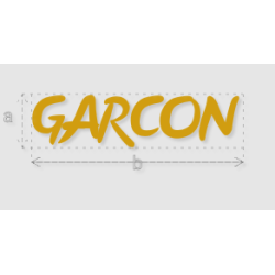 Découpe de lettres : "GARÇON "