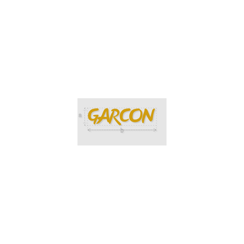 Découpe de lettres : "GARÇON "
