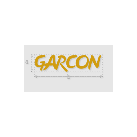 Découpe de lettres : "GARÇON "