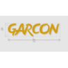 Découpe de lettres : "GARÇON "