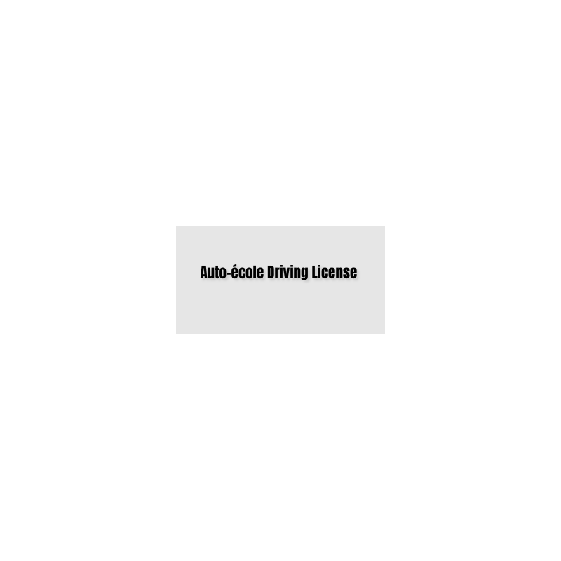 Découpe de lettres : "Auto-école Driving License "