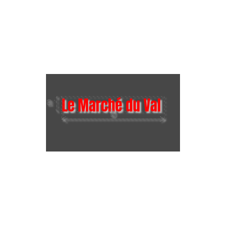 Découpe de lettres : "Le Marché du Val "