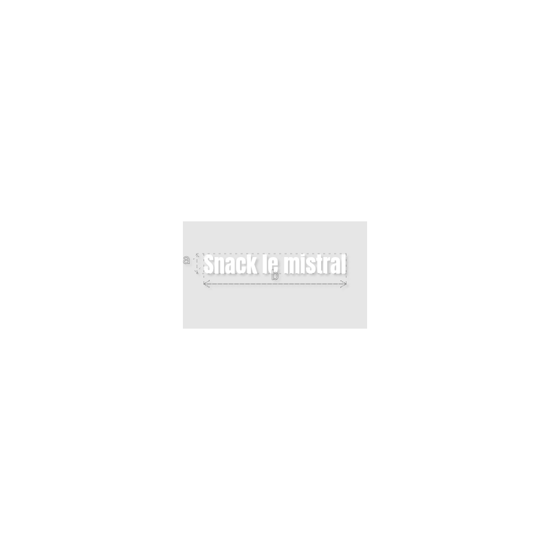 Découpe de lettres : "Snack le mistral"