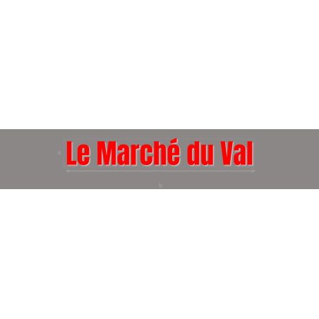 Découpe de lettres : "Le Marché du Val"