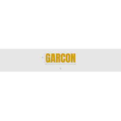 Découpe de lettres : "GARCON"