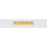 Découpe de lettres : "HOMME"