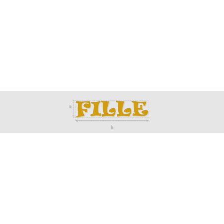 Découpe de lettres : "FILLE"