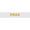 Découpe de lettres : "FILLE"