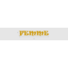 Découpe de lettres : "FEMME"