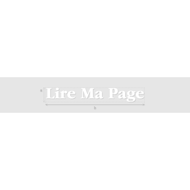 Découpe de lettres : "Lire Ma Page"