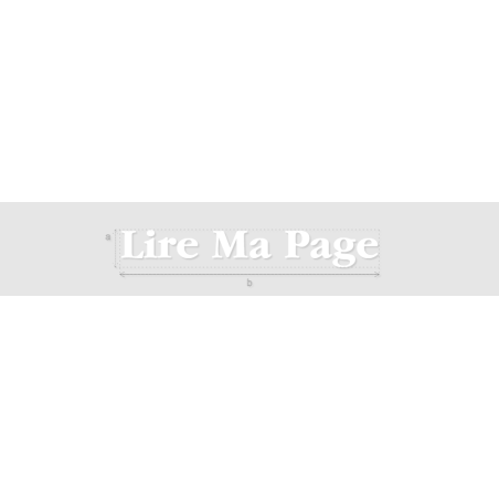Découpe de lettres : "Lire Ma Page"