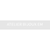 Découpe de lettres : "ATELIER BIJOUX EM"