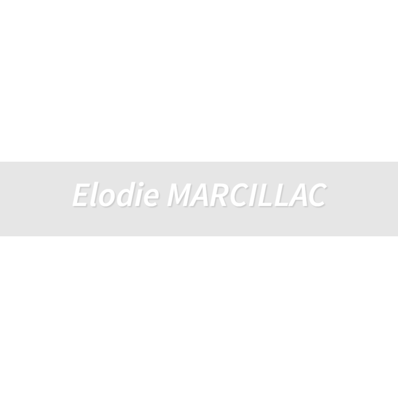 Découpe de lettres : "Elodie MARCILLAC"