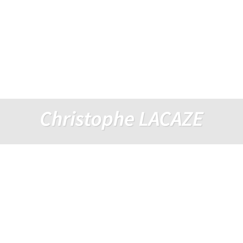 Découpe de lettres : "Christophe LACAZE"