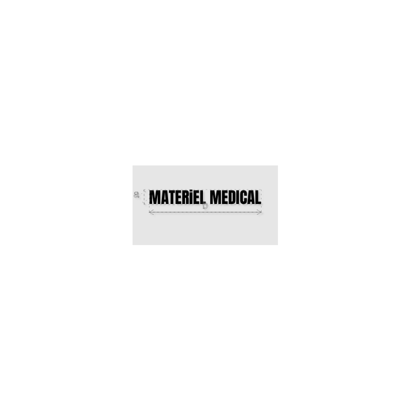Découpe de lettres : "MATERiEL MEDICAL"