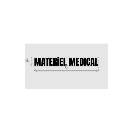 Découpe de lettres : "MATERiEL MEDICAL"