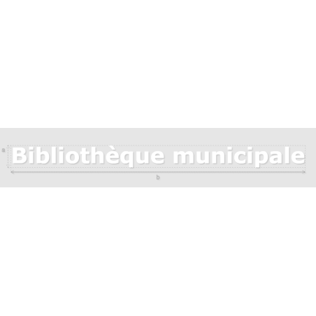 Découpe de lettres : "Bibliothèque municipale"
