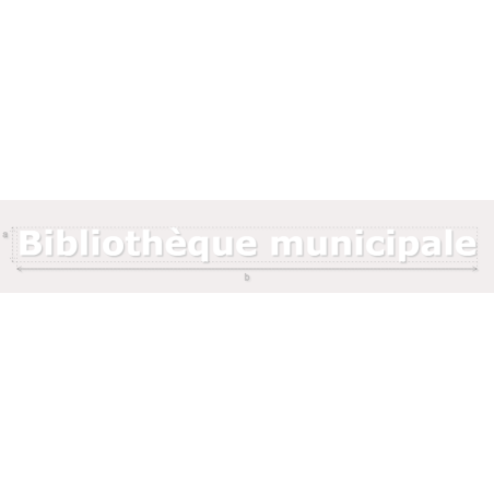 Découpe de lettres : "Bibliothèque municipale"