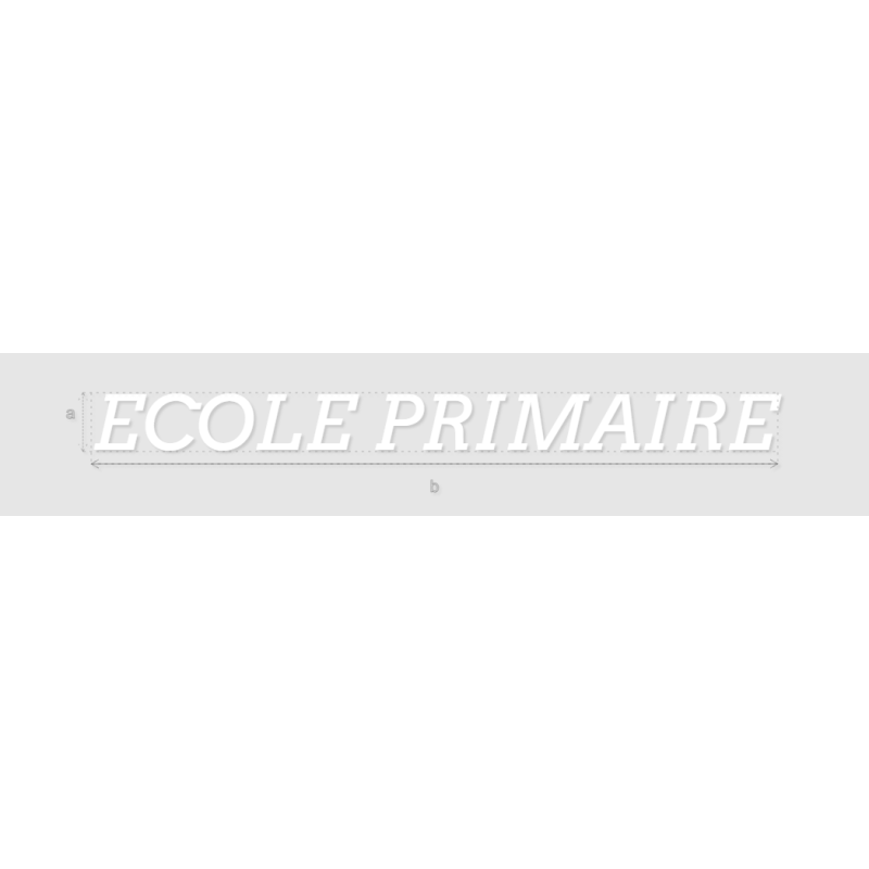 Découpe de lettres : "ECOLE PRIMAIRE"