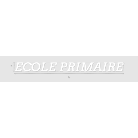 Découpe de lettres : "ECOLE PRIMAIRE"