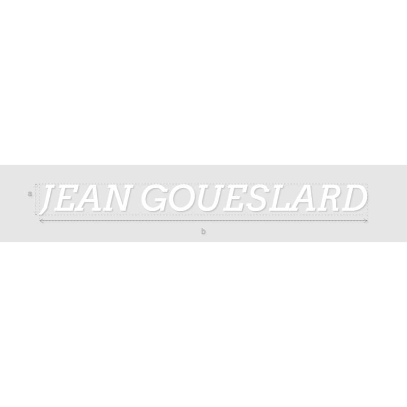 Découpe de lettres : "JEAN GOUESLARD"